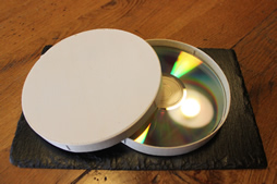 Boîte en bois range CD
